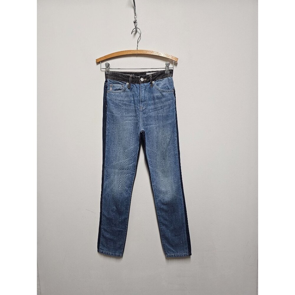 Ag Adriano Goldschmeid Jeans Sophia High Waist Ankle Slim Straight Leg Size 24